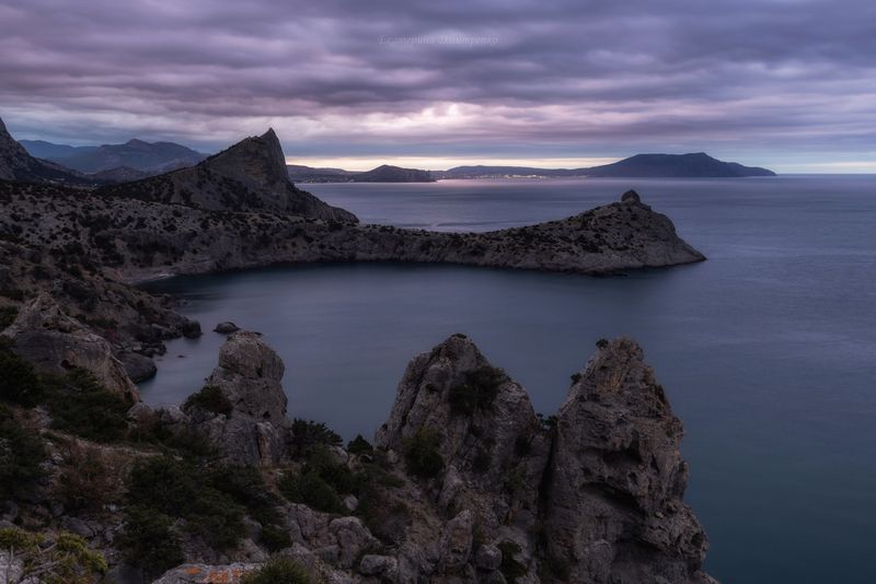 крым, новый свет, судак, море, пейзаж, природа, crimea, landscape, рассвет Утро в маджентовых оттенках, или рассвет, которого не было:)photo preview