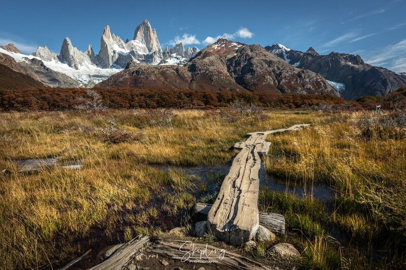 патагония, фицрой, осень Гать к осеннему лесуphoto preview
