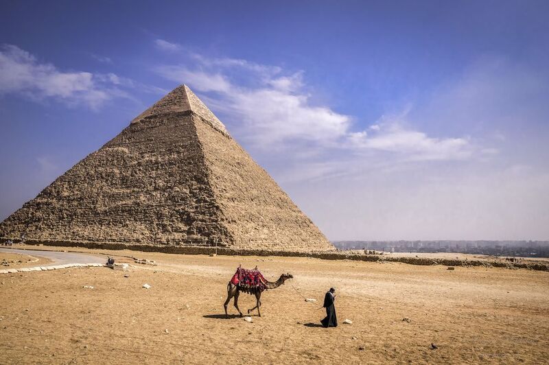 Городской пейзаж, пирамиды, Гиза, Каир, Египет Пирамиды Гизыphoto preview
