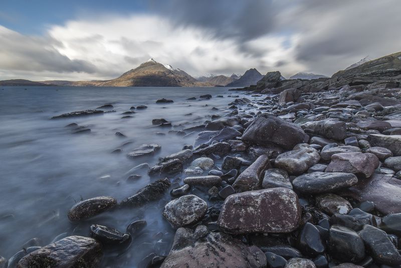 пейзаж, горы, облака, море, шотландия, природа Залив Элголphoto preview