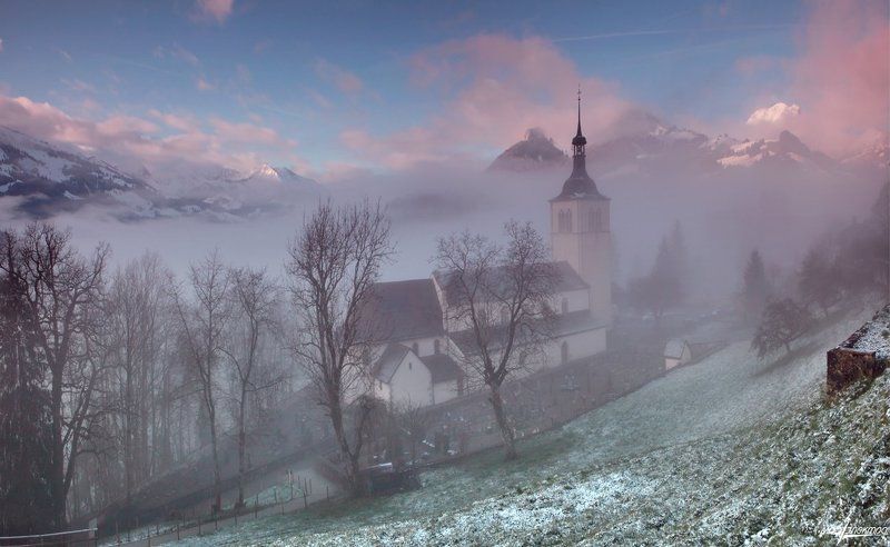 швейцария,gruyeres,swiss Рассветная...photo preview