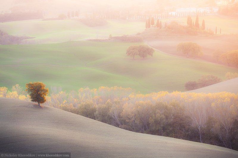 Italy, Tuscany, Италия, Тоскана Солнечные холмы Тосканыphoto preview