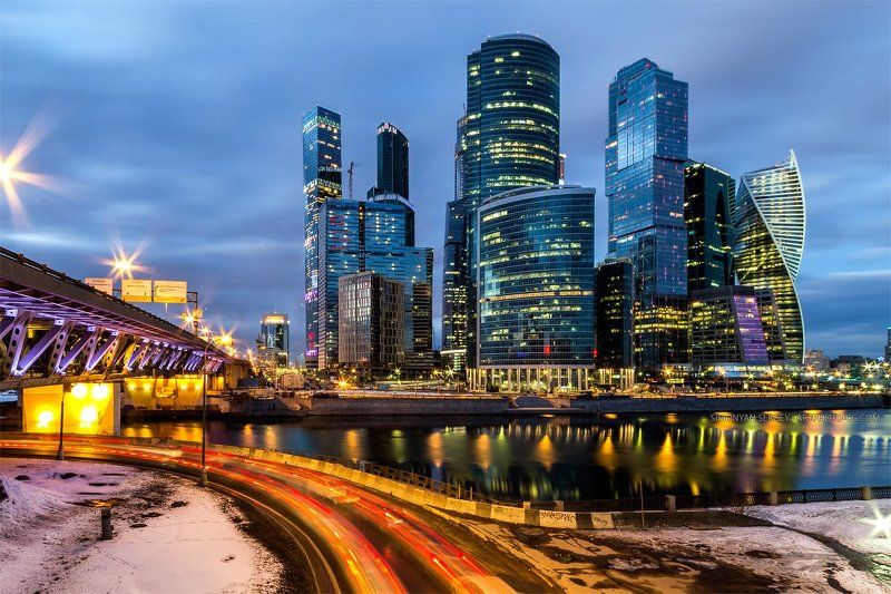 Вечер, Город, Москва, Сити photo preview