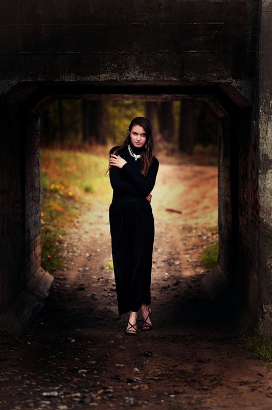 фотосет, девушка на природе, портрет, девушка в черном, лето, girl, красота ******photo preview