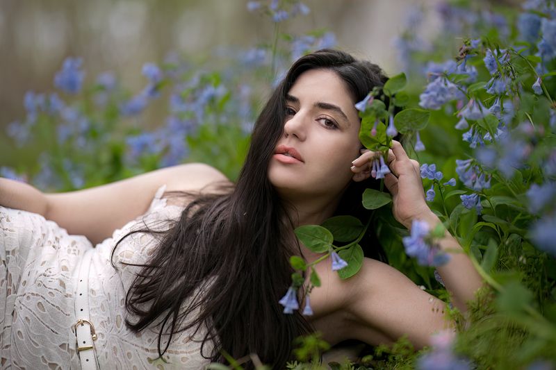 model, environmental portrait, female portrait, model, bluebells Bluebellsphoto preview