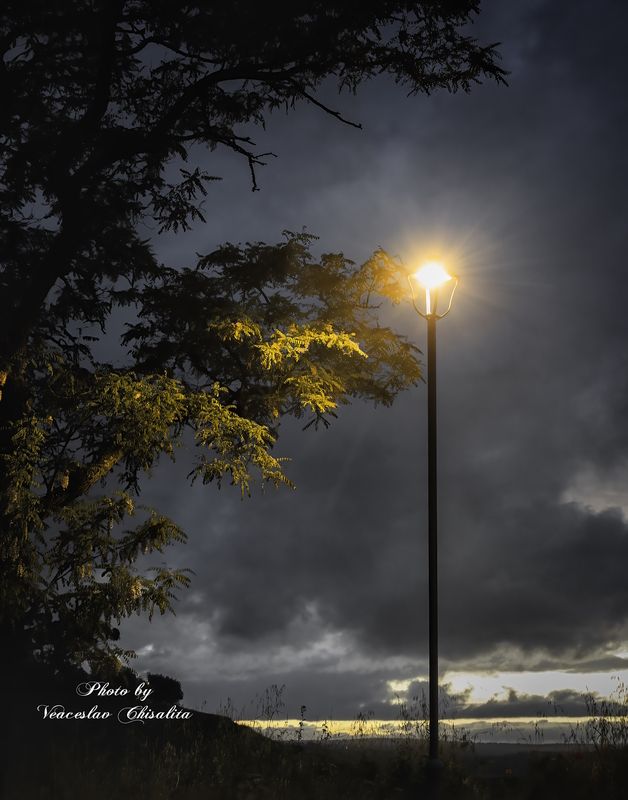 night, пейзаж Night. Before the rainphoto preview