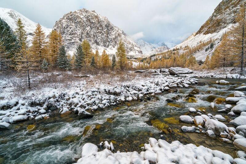 Россия, Алтай, Актру, пейзаж, природа, рекаphoto preview