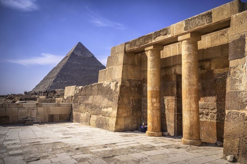 Городской пейзаж, пирамиды, Гиза, Каир, Египет Пирамиды Гизыphoto preview