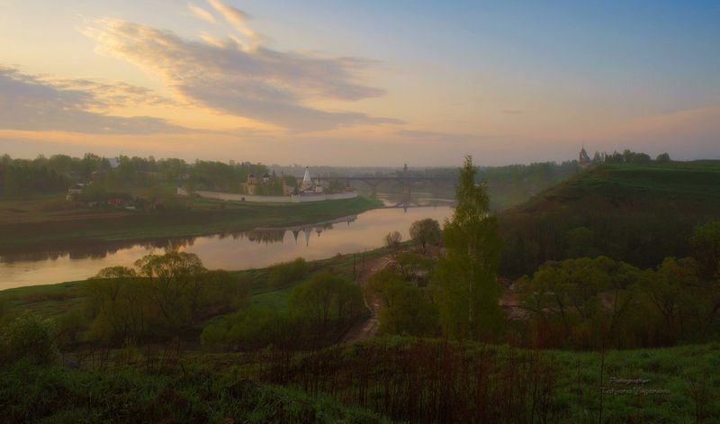 старица утро весна пейзаж небо photo preview