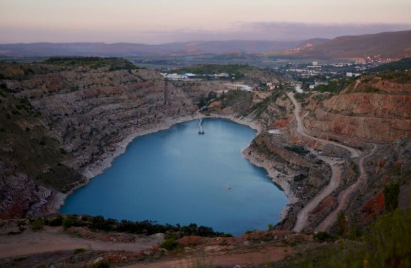 карьер, закат, солнце, вода, песок Сердце Крымаphoto preview