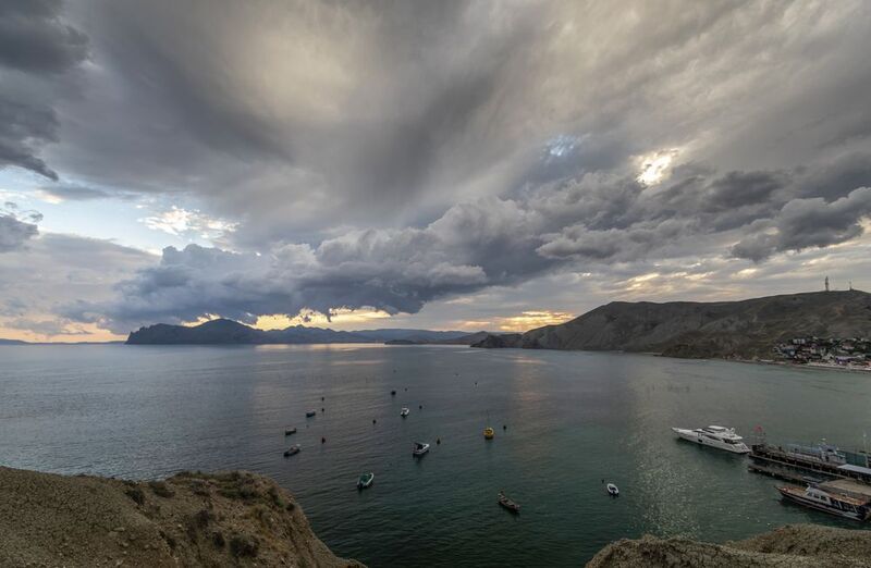 крым, море, чёрное, киммерия, закат Киммерия фото превью