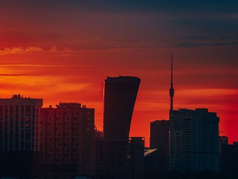 москва, рассвет, архитектура, город На рассветеphoto preview