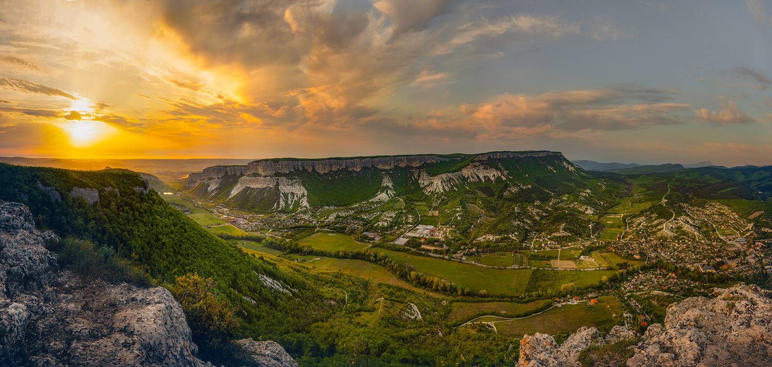 горы,долина,ущелье,бельбек,закат,крым, Александр Сергеев
