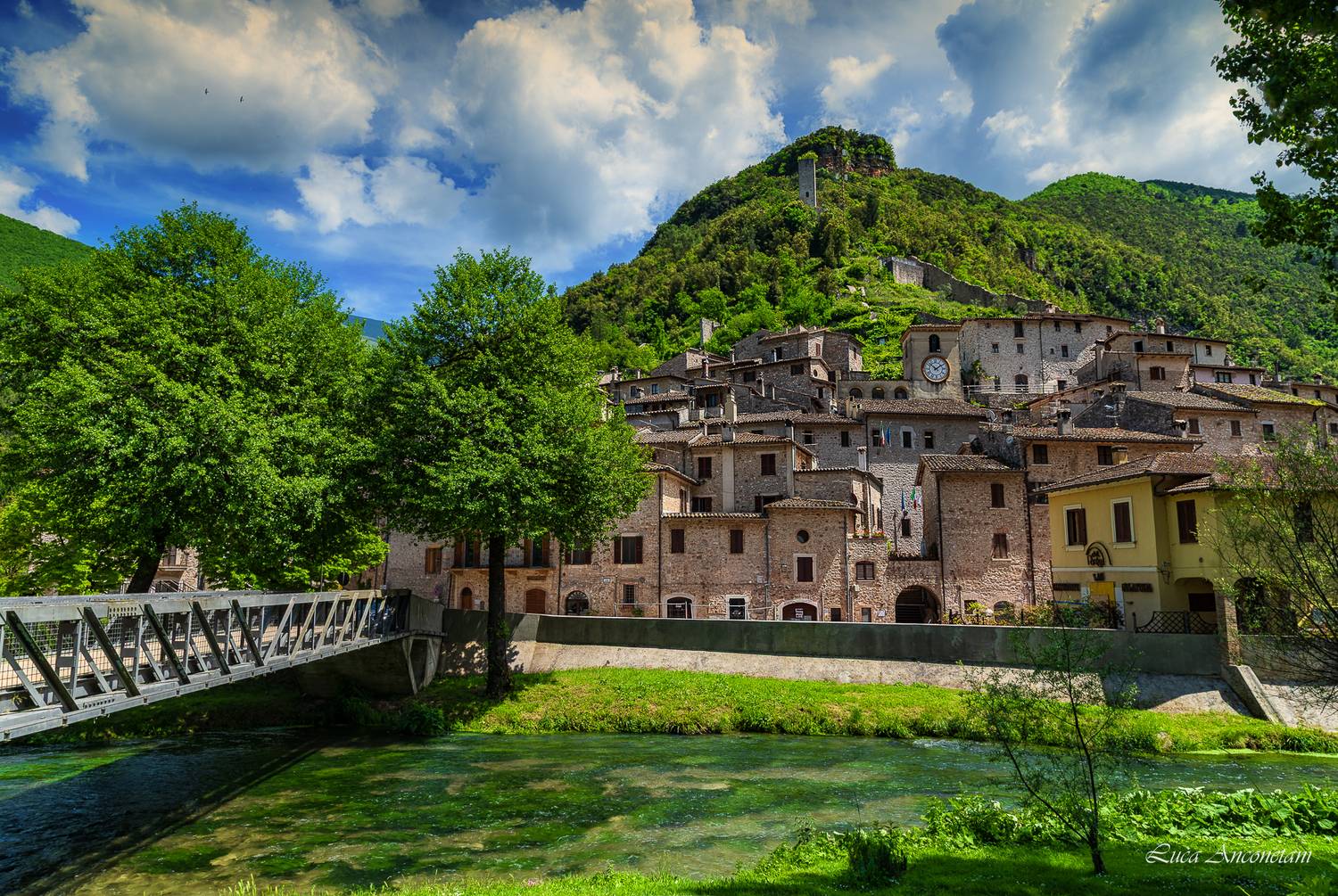 scheggino umbria italy travel urban village river, Anconetani Luca