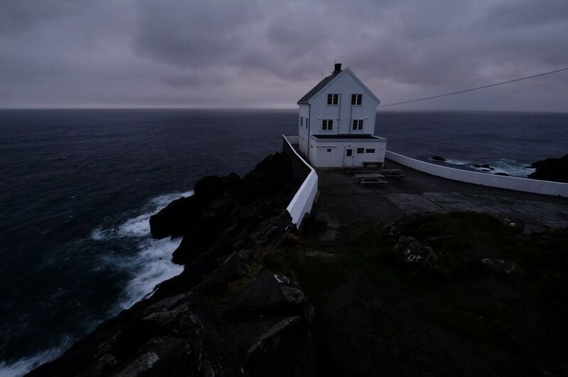 Landscapes, Norway, Lighthouse, Mood, Evening, House, Sea, Atlantic Ocean,  На маякеphoto preview