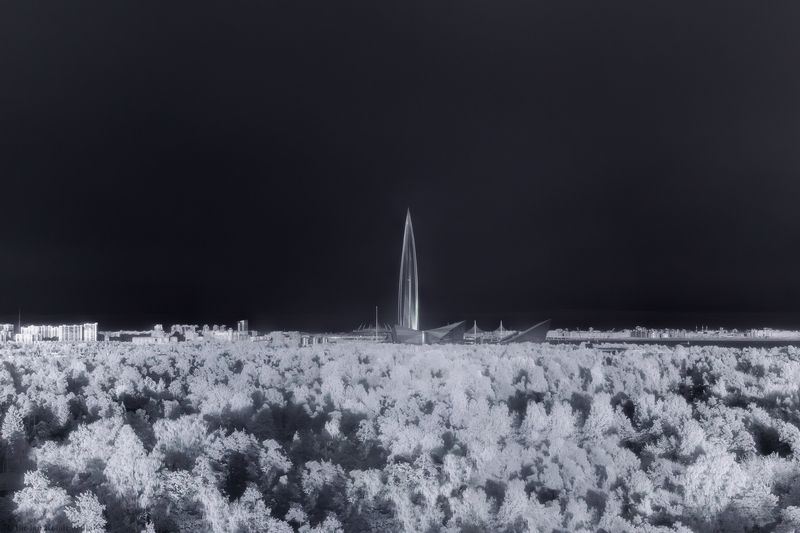 Лахта-центр Лахта-центр в ИК диапазоне фото превью