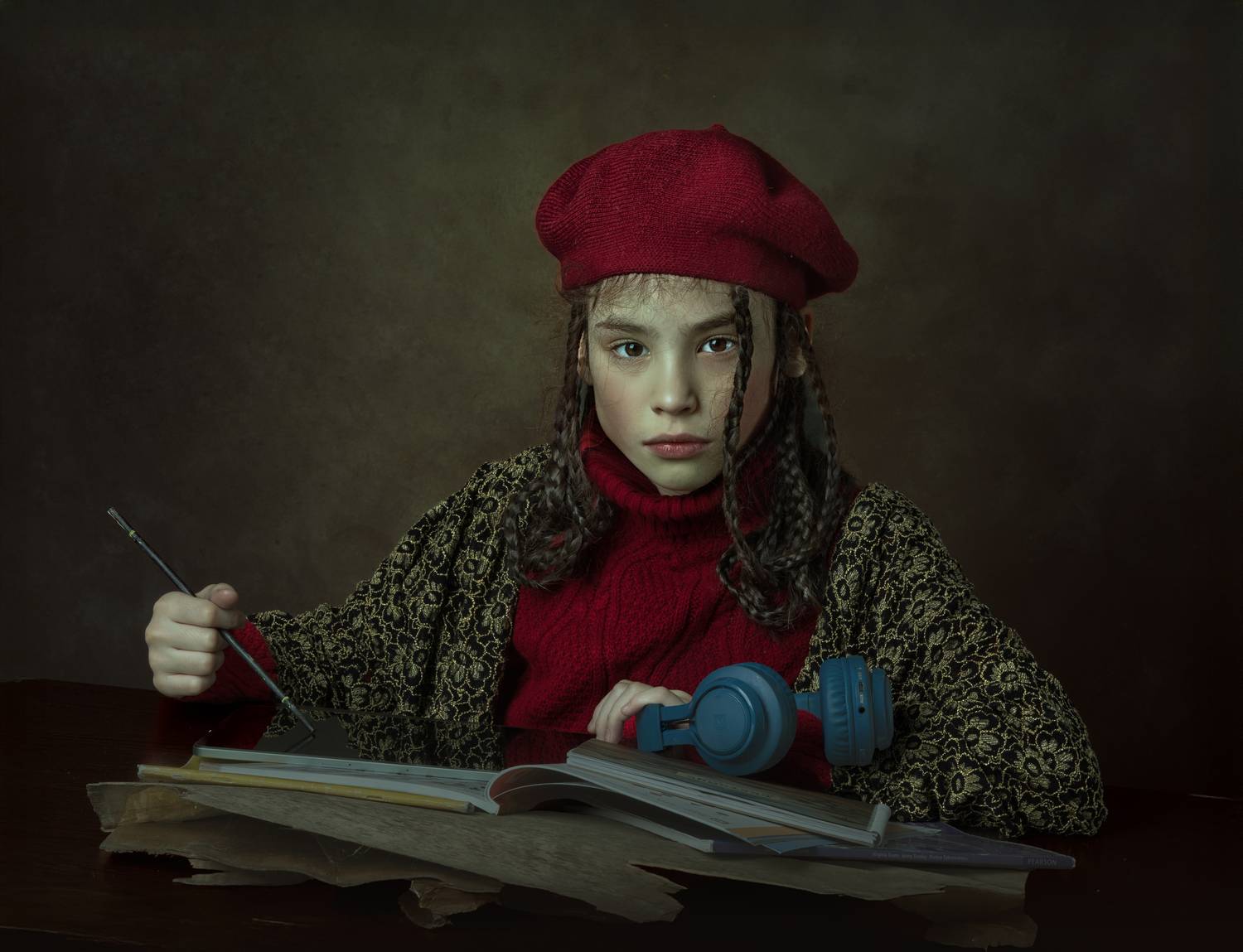 Портрет Юли в берете. Автор: Туева Наталья , Туева Наталья