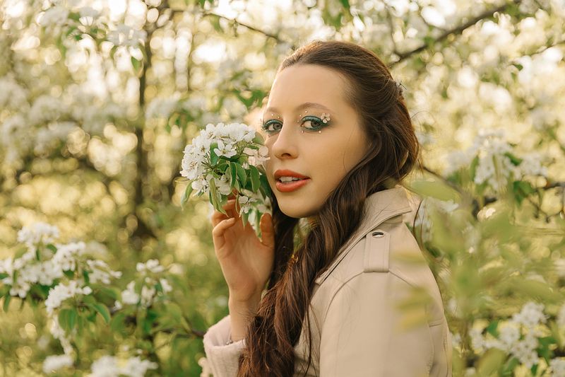 blossom, portrait Beatiful gardenphoto preview