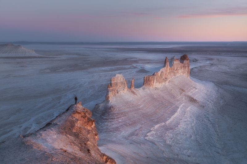Казахстан Мангистау Мангышлак Босжира плато_Устюрт закат вечер В урочище Босжираphoto preview
