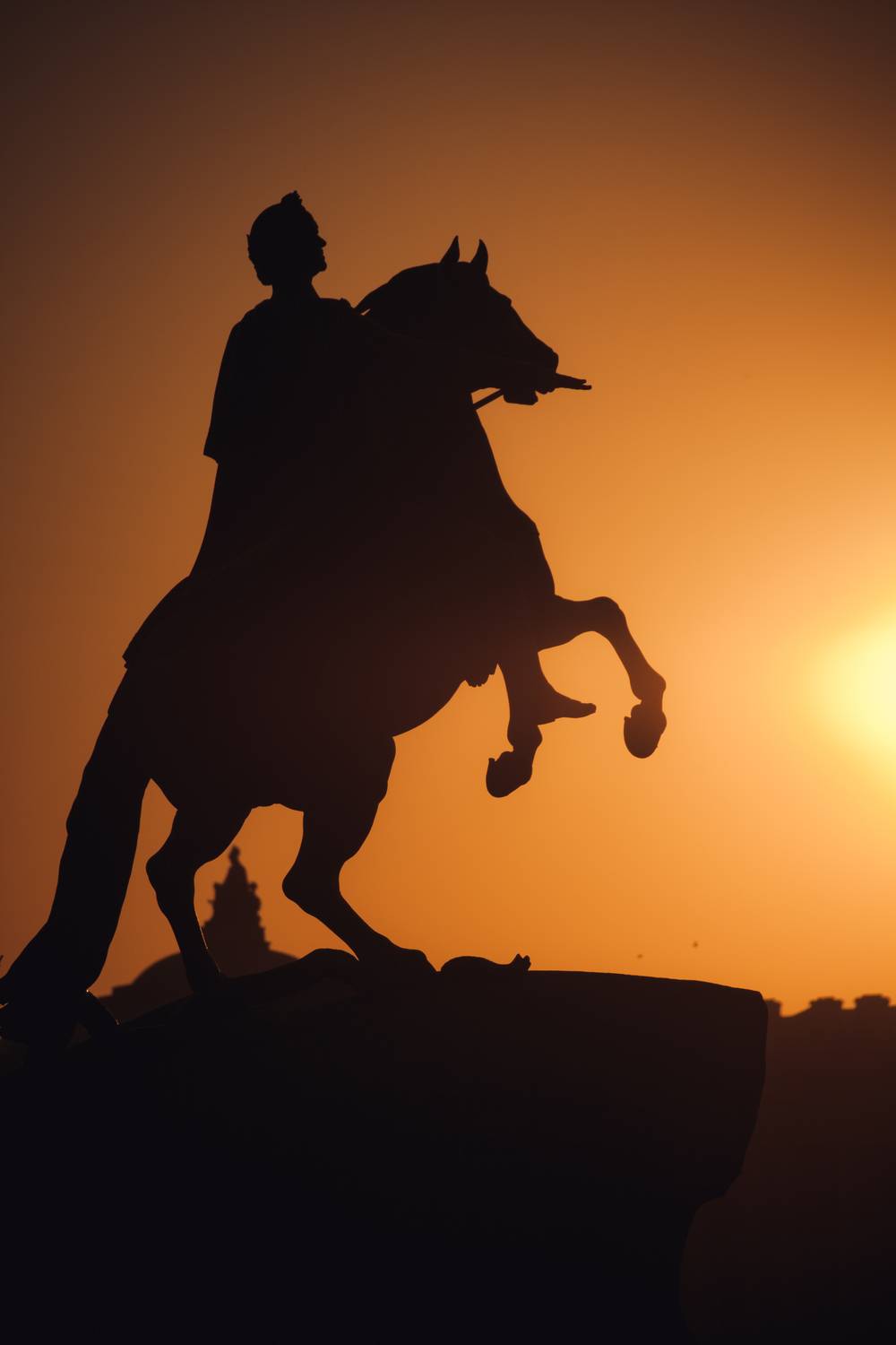 всадник, закат, змея, памятник, памятники, силуэт, Владимир Кедров