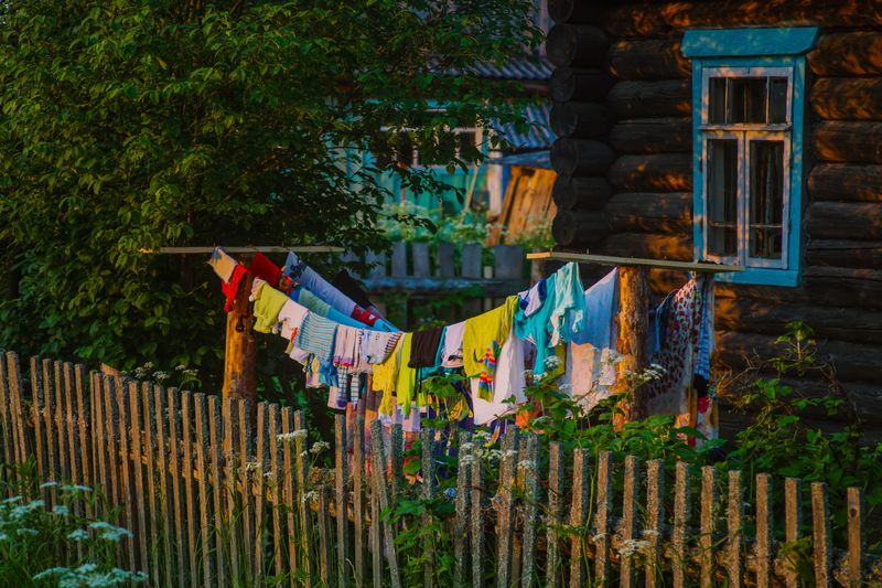 утро деревня пейзаж этюд Утро в деревне фото превью