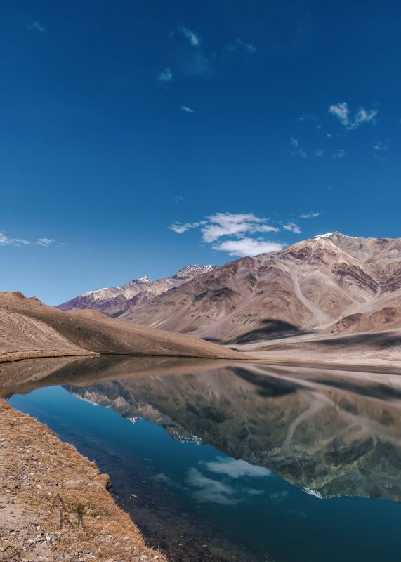 Landscape, lake, Himalayas, mountains, reflection  The natural mirror photo preview