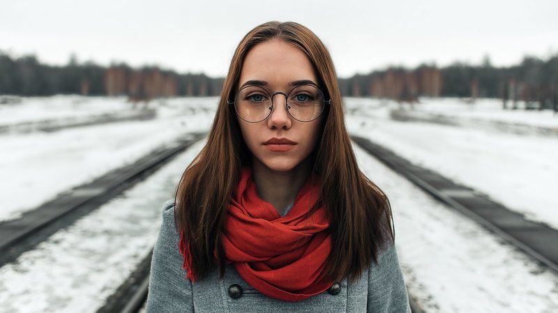 girl, red, hair, winter glases Yuliaphoto preview