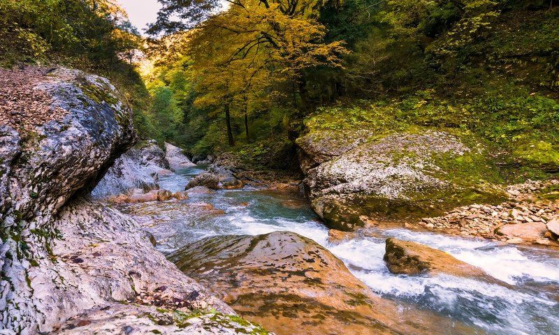 Гуамка, Курджипс, Мезмай, Осень, Река ***photo preview