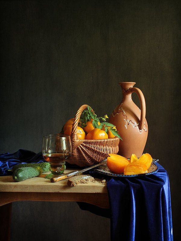 Натюрморт с солнышком и овощами фото превью