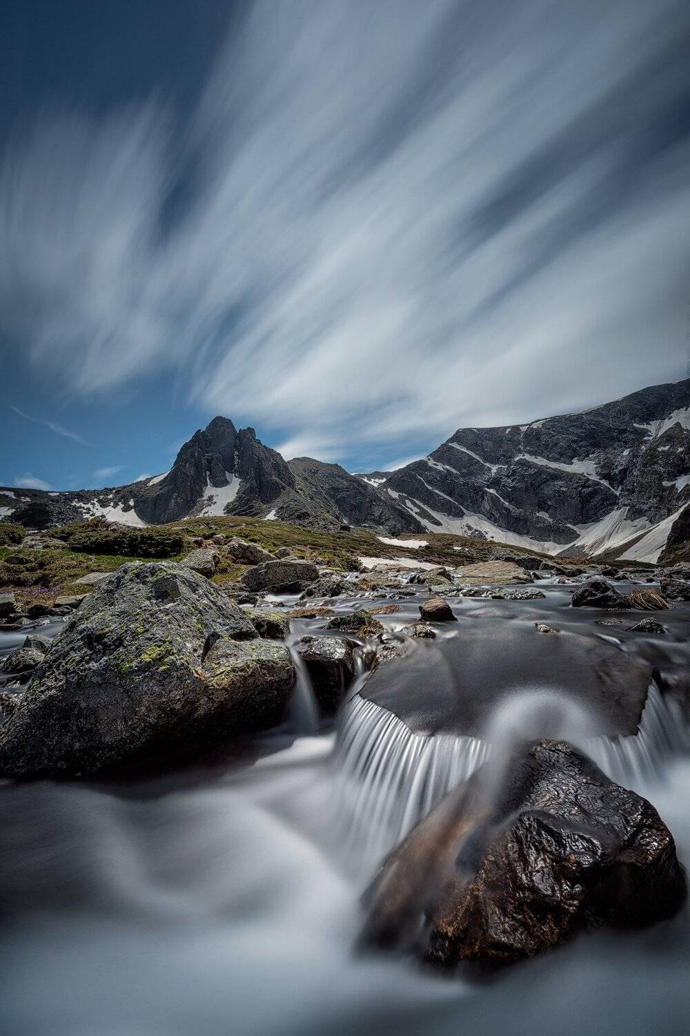 Long exposure, Mountains, Sky, Waterscape, Весела Маринова