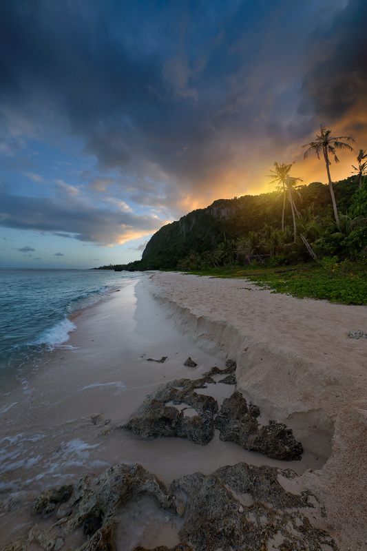 ocean, sunrise, palms, beach, sand, guam The Dawn of a New Dayphoto preview