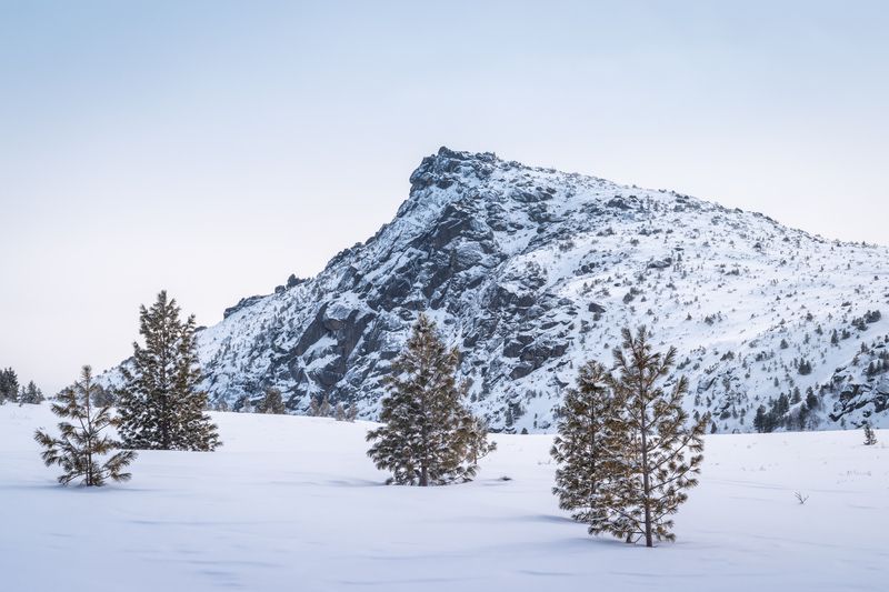 Зима, снег, Хамар-Дабан, Прибайкалье, закат Зимние скалы Прибайкальяphoto preview