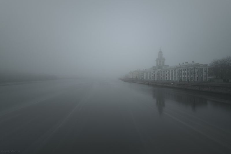 санкт-петербург, спб, россия, питер, spb, saint-petersburg, piter, russia, нева, ледоход, кунсткамера Невский ледоход. Кунсткамера в тумане.photo preview