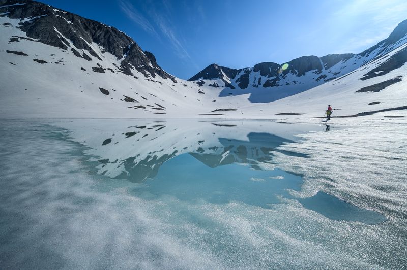 Сезонное озеро в долине реки Малой Белой.photo preview