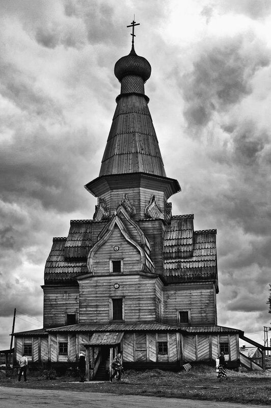 архитектура, церковь, варзуга, апатиты, чб Церковь Успения. 2016 фото превью