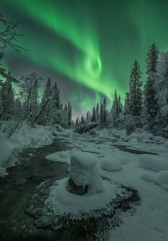 Сияние над северной рекой.photo preview