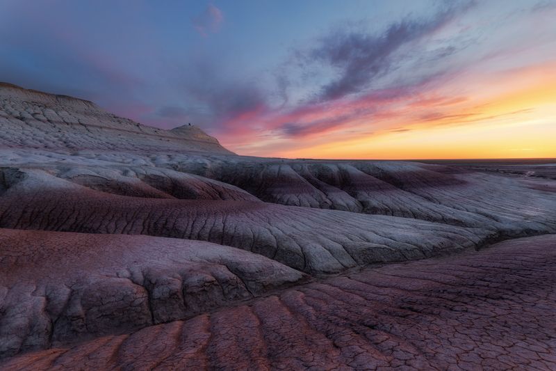 Казахстан Мангистау Мангышлак Кызылкуп урочище_Кызылкуп закат вечер Цветные сны Кызылкупаphoto preview