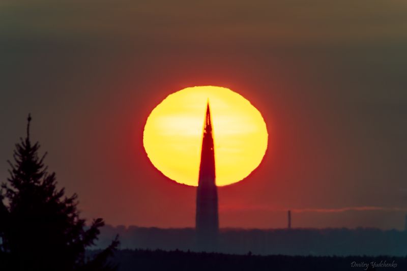 санкт-петербург, лахта-центр, ленинградская область, рассвет, солнце Лахта-центр, 37кмphoto preview