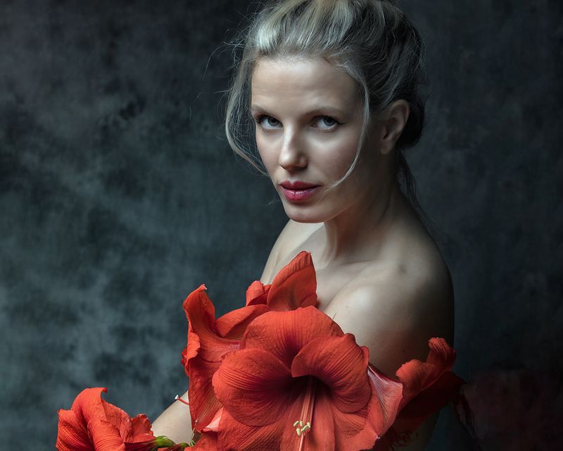 красные, амарилисы ***photo preview