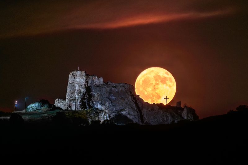 #moon, #astrophotography, #georgia Moon Over Azeula Fortress photo preview