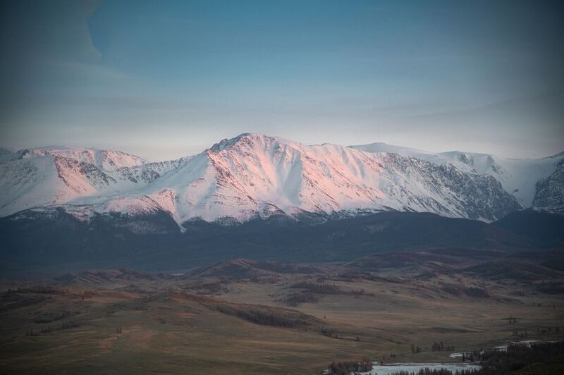 Горы, лес, снег, снежные вершины, Алтай Горный Алтайphoto preview