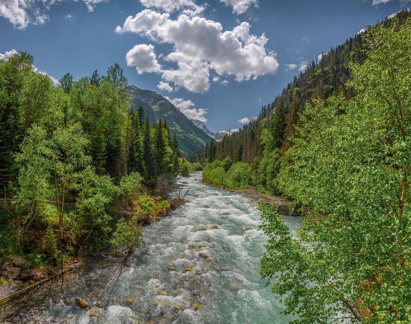 Тебердинский заповедник.Река Гоначхир.photo preview
