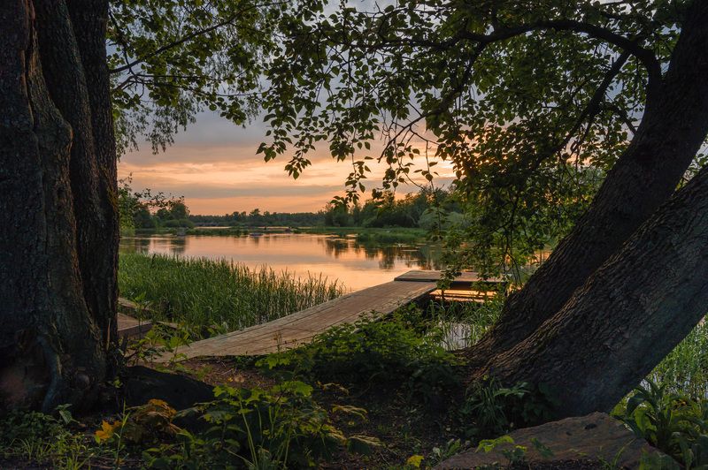 закат, река вуокса, приозерск Вечер на Вуоксе. фото превью