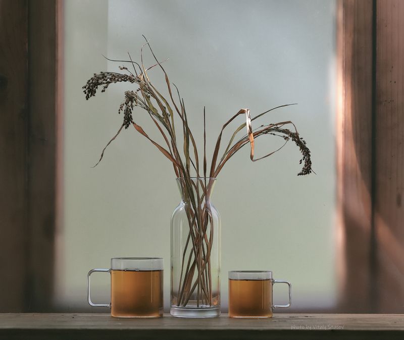 цветы, чай, натюрморт, напиток, аромат, вкусно, flowers, фантазия, still life, drink, aroma, delicious, bouquet , flowers, сухоцвет, просо Фантазия - просо и чайphoto preview