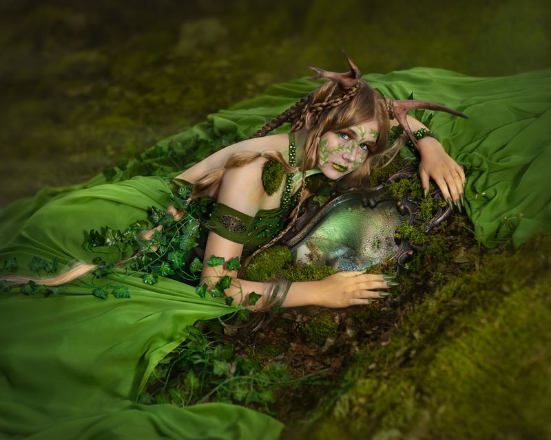 фотограф юлия дюдина, фотограф нижний новгород, арт фотограф,  волшебная фотосессия, лесной дух, лесная нимфа Лесной духphoto preview