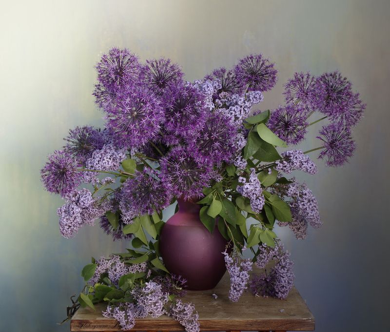 натюрморт, цветы, вера павлухина, весна, фиолетовый, Всё фиолетовоphoto preview