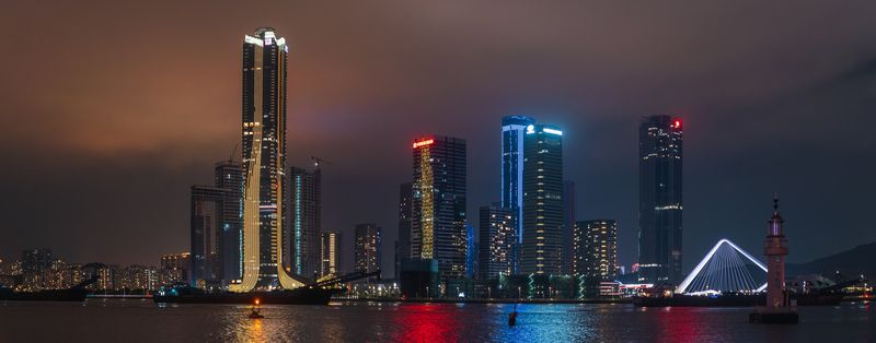 zhuhai, china,night, light, city, panoama, asia. Zhuhai.photo preview