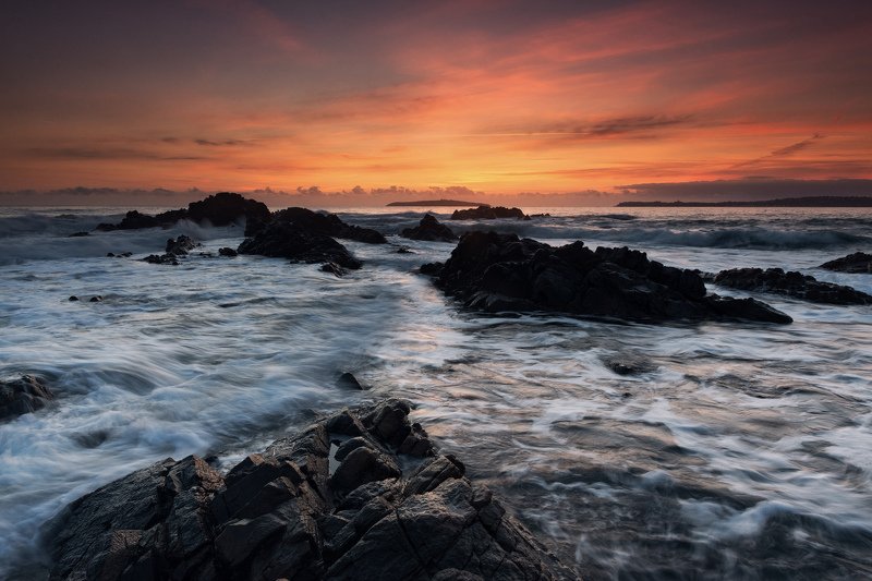black sea, bulgaria, clouds, morning, rocks, sea, seascape, sky, sun, sunlight, sunrise, waves A new day was bornphoto preview