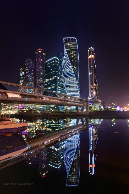 отражения, мосты, москва, москва сити, bridge, reflection Отражениеphoto preview