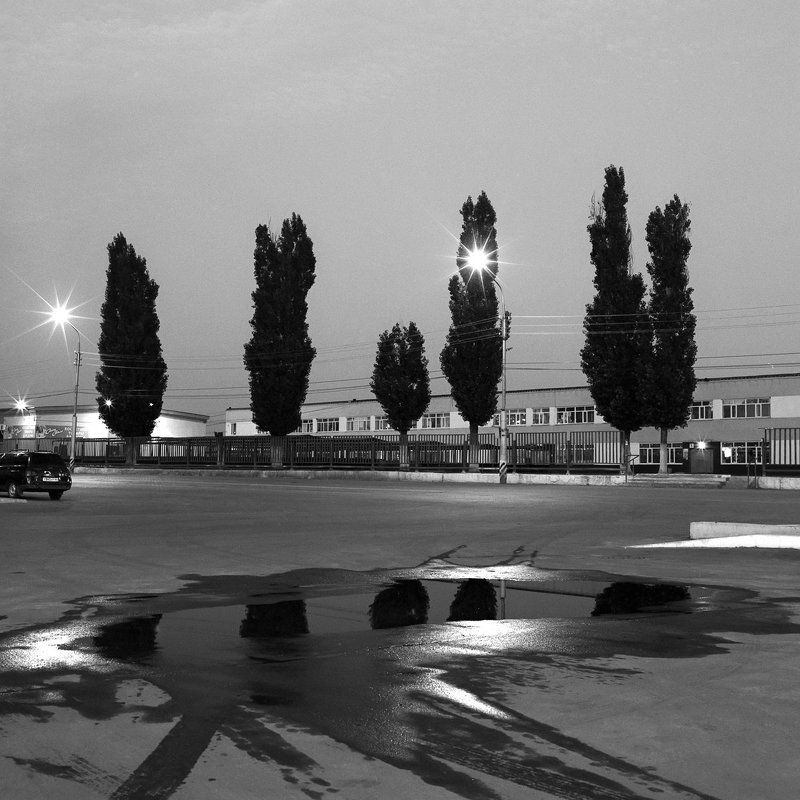 Городской пейзаж., Ночной пейзаж. \